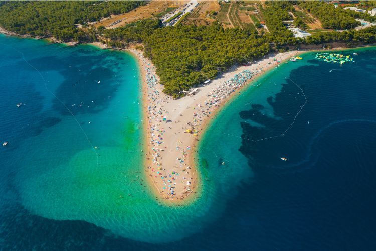 Zlatni Rat Beach Brac Croatia