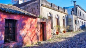 Beautiful streets of Colonia Del Sacaramento in Uruguay