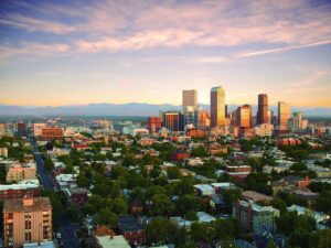 Denver Skyline Sunrise. Photo courtesy of Visit Denver