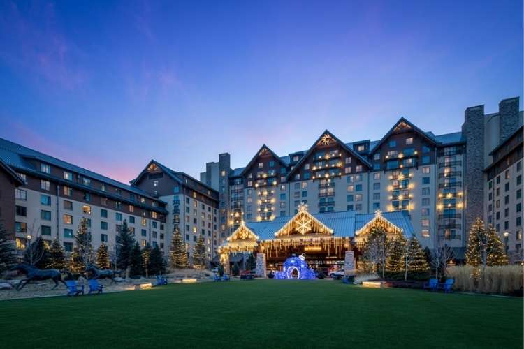 The Gaylord Rockies Resort & Convention Center lights up at Christmas