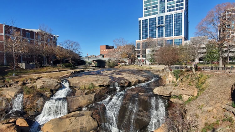 The gorgeous Falls Park.