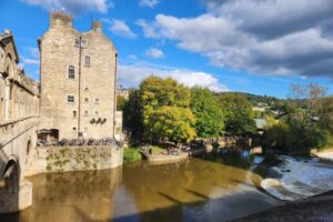 The historic city of Bath with its canals, photographed by Janine Avery.