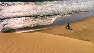 Kate Leeming cycling expedition in Namibia