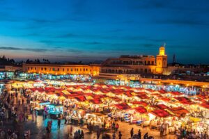 Marrakech by night. Market