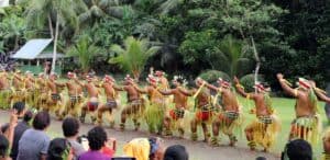 Men's Traditional Dance on the island of Yap. Photo by Joyce McClure