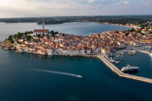 Rovinj, Croatia was the start of the Nikola Tesla EV Rally in Croatia. Photo by Michael Schmid