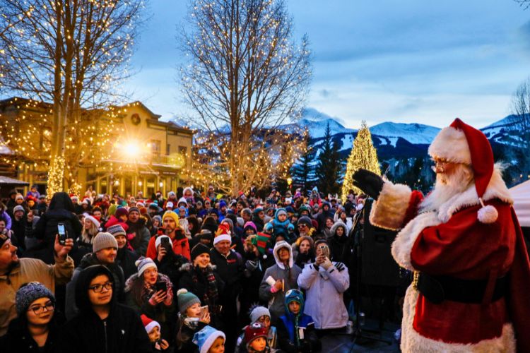 Santa in Brekenridge. Photo courtesy of Breckenridge Tourism Office