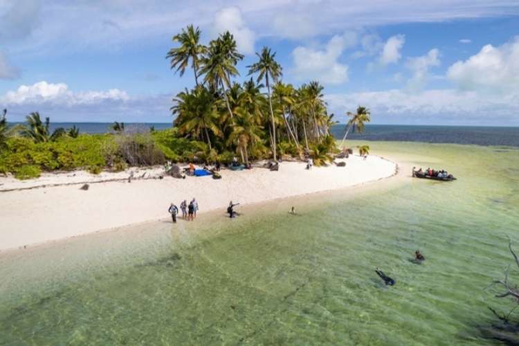 Snorkelers at Bijoutier Island