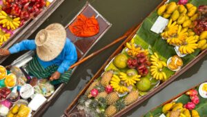 Floating market in Thailand