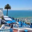 View of Tunisia on the coast of the Mediterranean Sea.