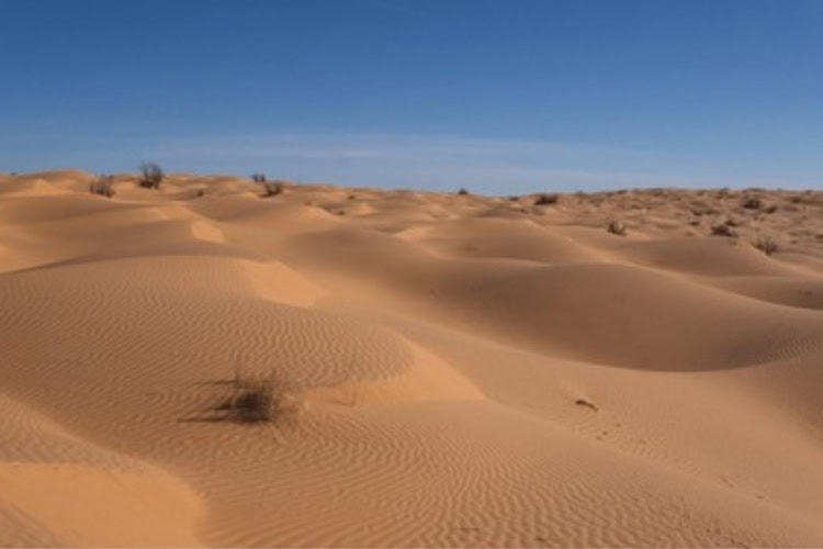 The Sahara Desert in Tunisia. 